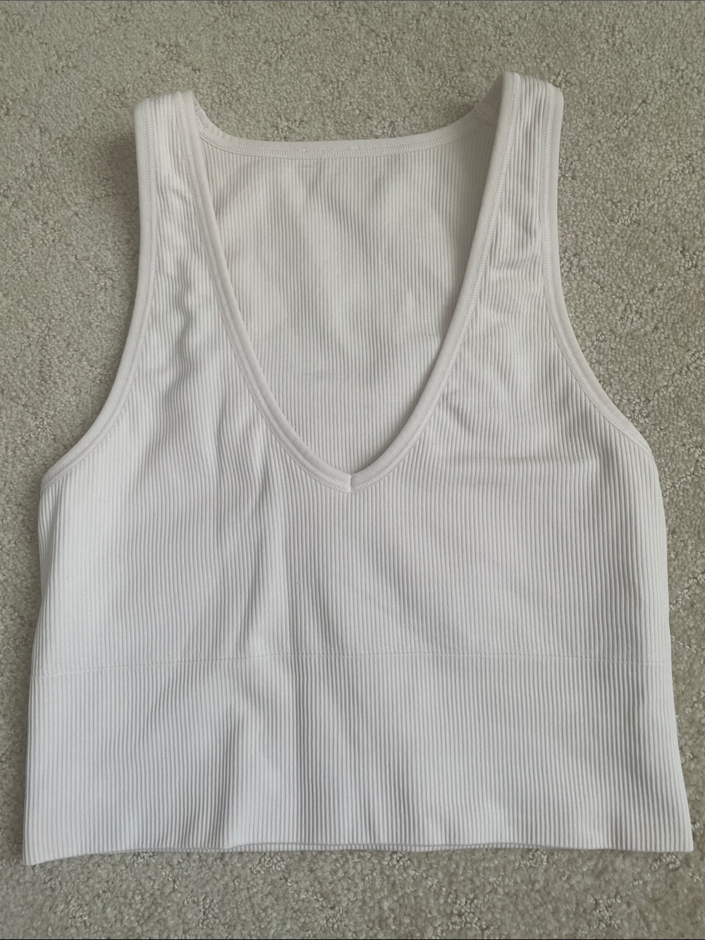 Athleta Women's Aurora Ribbed Crop Tank Top - pale pink